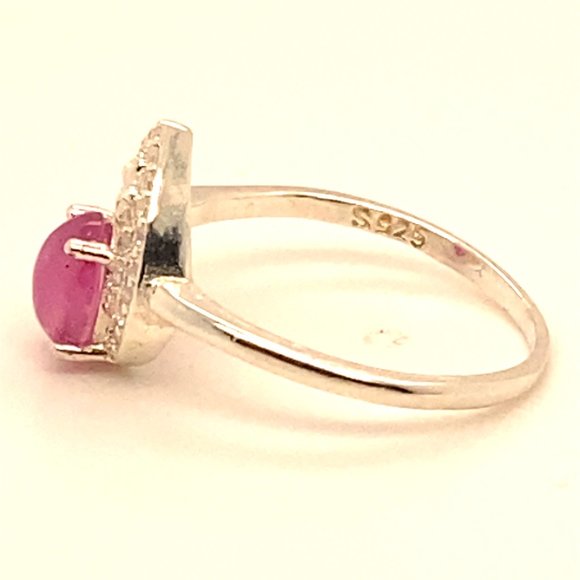 Pink Sapphire 1.52ct Platinum Finish Solid 925 Sterling Silver Ring - Picture 6 of 6